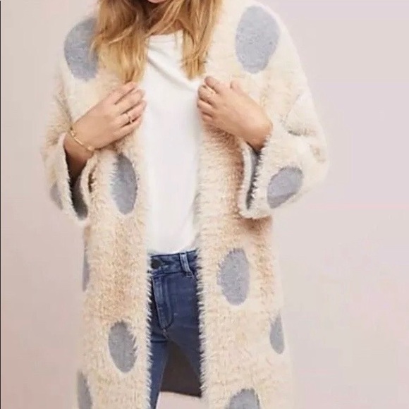 Anthropologie Rare Polka Dot Moth Sweater/Cardigan - Picture 3 of 6